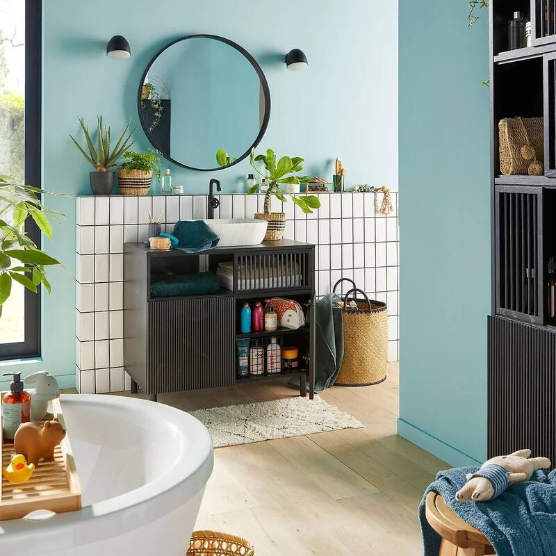 Bilbao Oak Bathroom Vanity Unit - N/A