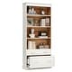 preview thumbnail 19 of 22, 5-tier Tall Modern Wood Bookcase Bookshelf with File Cabinet Drawer