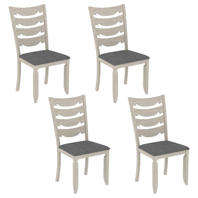 100% Solid Oak Wood Dining Chairs by VECELO, Dining Chairs Set of 2/4/6, Kitchen Dining Chairs with Sturdy Solid Wood Frame - Set of 4
