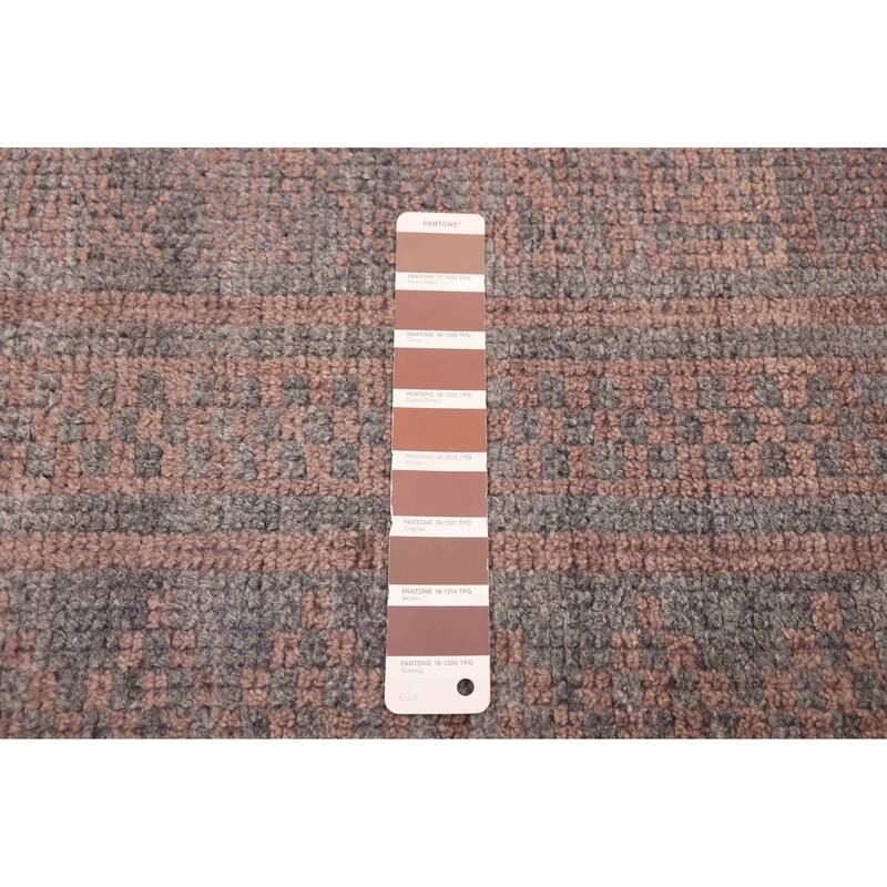 ECARPETGALLERY Hand-knotted Tangier Brown, Grey Silk, Wool Rug - 5'0 x 7'10