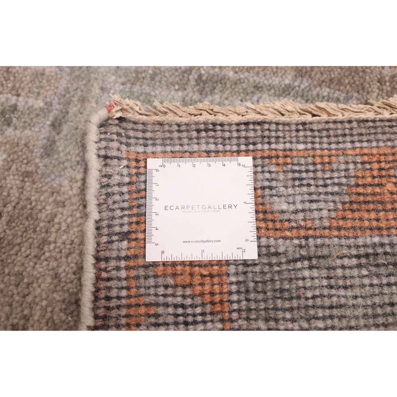 ECARPETGALLERY Hand-knotted Modern Oushak Grey Wool Rug - 7'9 x 9'11