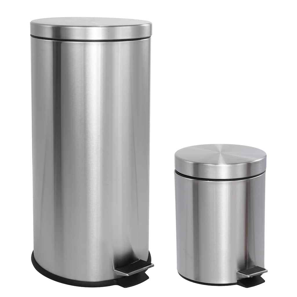 happimess Oscar 8-Gallon Step-Open Trash Can and Mini Trash Can