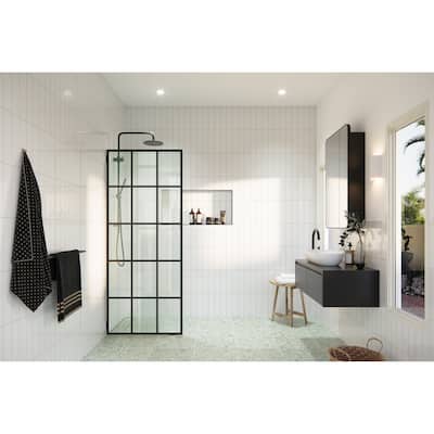 Glass Warehouse 78" x 30" French Monture Noir - Single Fixed Panel
