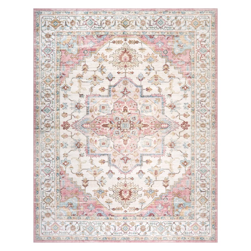 Licensed HGTV Everyday Chic Soft Flannel Zero Pile Printed Non-Slip Washable Indoor Area Rug