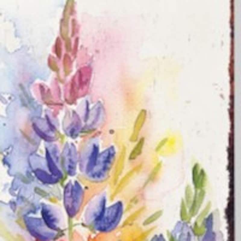 HomeRoots 10" Blue Green Pink And White Solid Wood Floral Bouquet Garden Stake