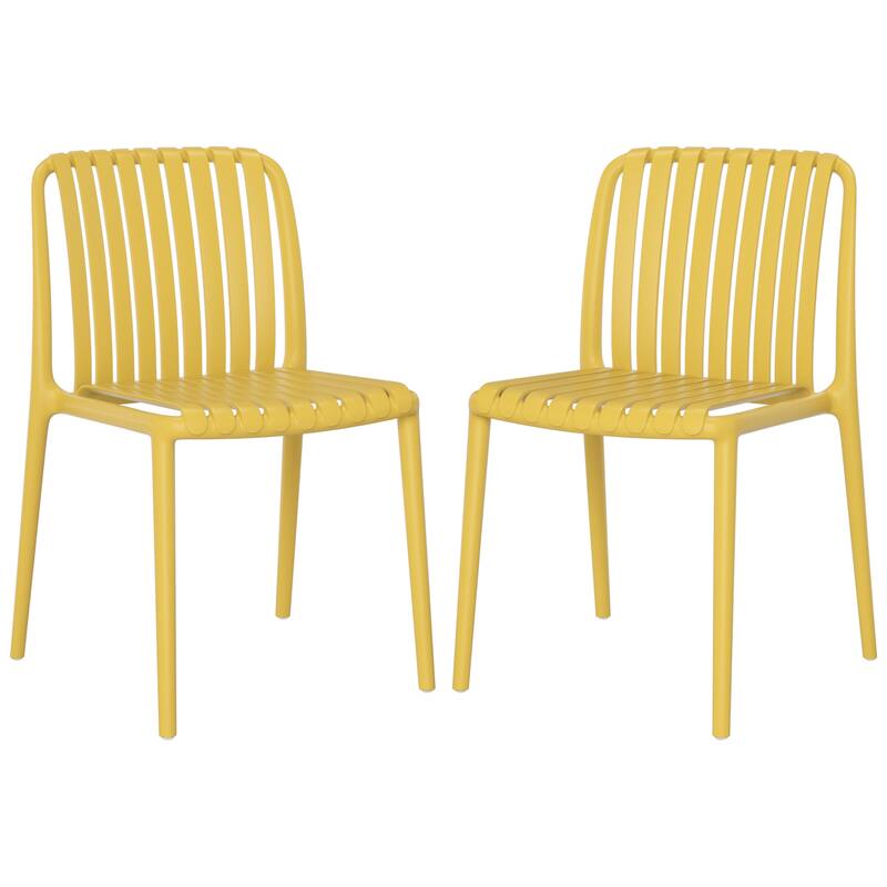 Frond and Form Outdoor Stacking Dining Side Chair (Set of 2) - Yellow