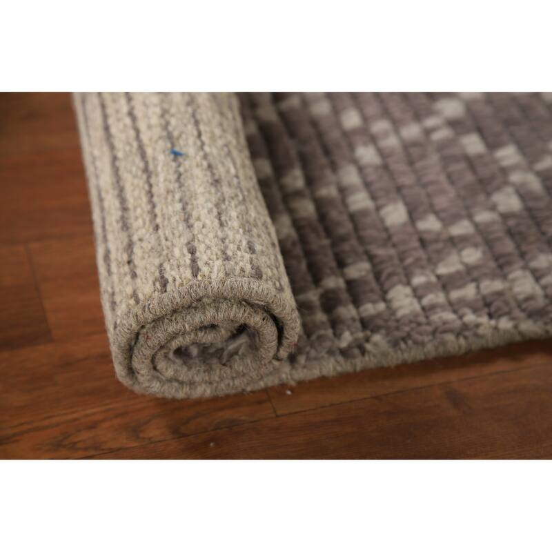 Brown Moroccan Indian Accent Rug Handmade Wool Carpet - 2'0"x 3'0"