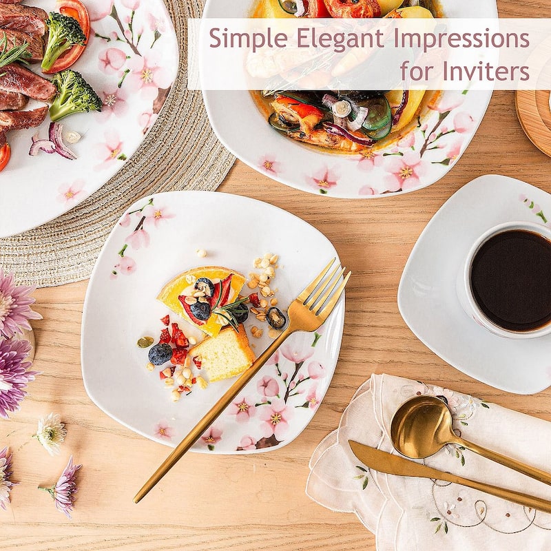 VEWEET Annie Flower Dinnerware Set (Service for 6)
