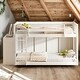 preview thumbnail 1 of 37, Full over Full Bunk Bed with 4 Drawers and 3 Shelves White