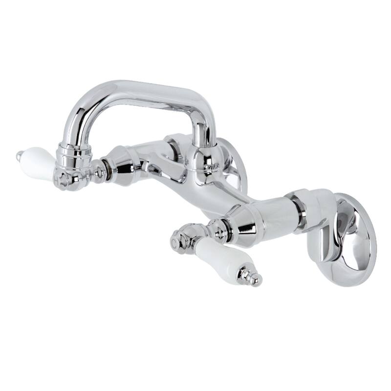 Kingston Brass Two-Handle Wall Mount Bar Faucet - Polished Chrome