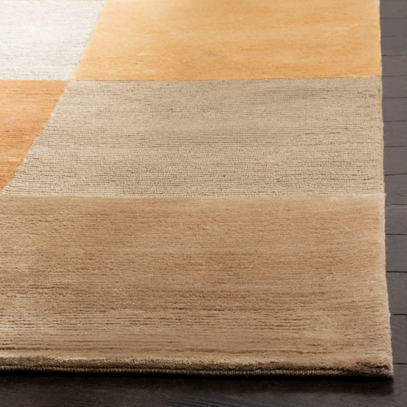 SAFAVIEH Couture Hand-knotted Tibetan Tawni Modern Wool Rug