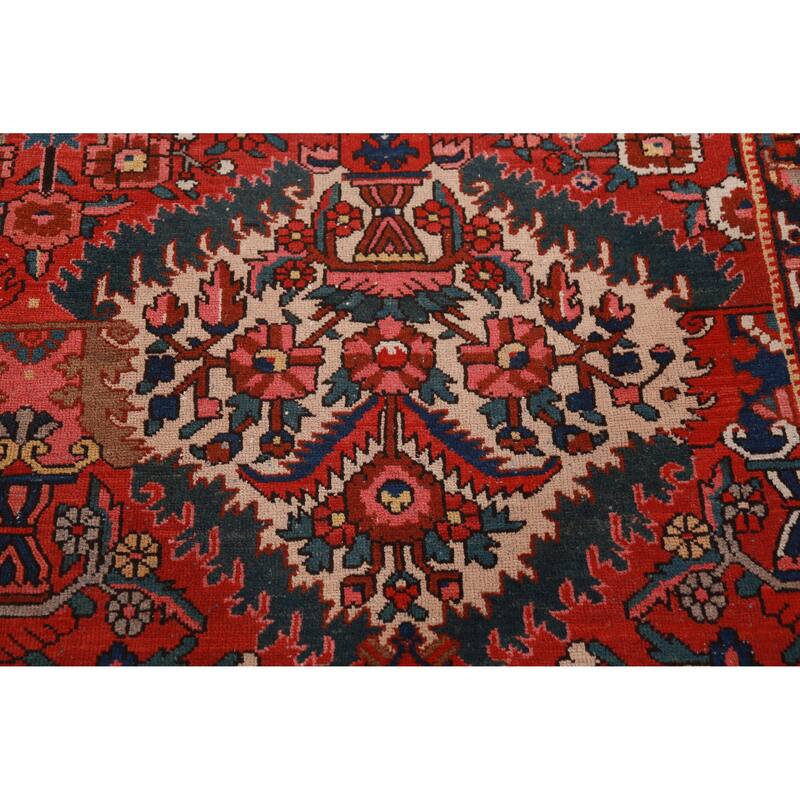 Hand Knotted Oriental 100% Wool Carpet Traditional Geometric Red Bakhtiari Area Rug - 18' 0'' X 12' 9''