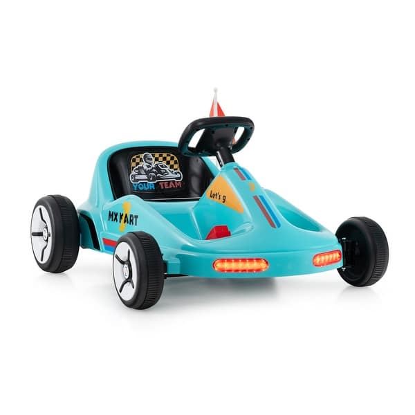 slide 2 of 24, Remote Control Kids Go Kart with Music and LED Lights - 33" x 27.5" x 18" Blue