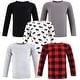 preview thumbnail 1 of 0, Hudson Baby Infant Boy Thermal Long Sleeve Tees 5pk, Buffalo Plaid Moose 12-18 Months - Buffalo Plaid Moose
