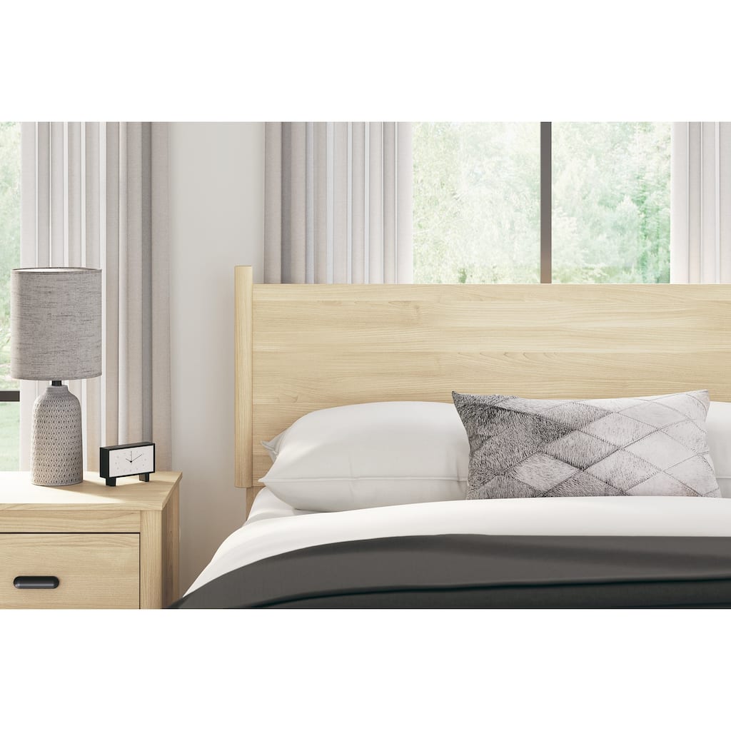 Signature Design by Ashley Cabinella Tan Panel Headboard with Dresser and Nightstand