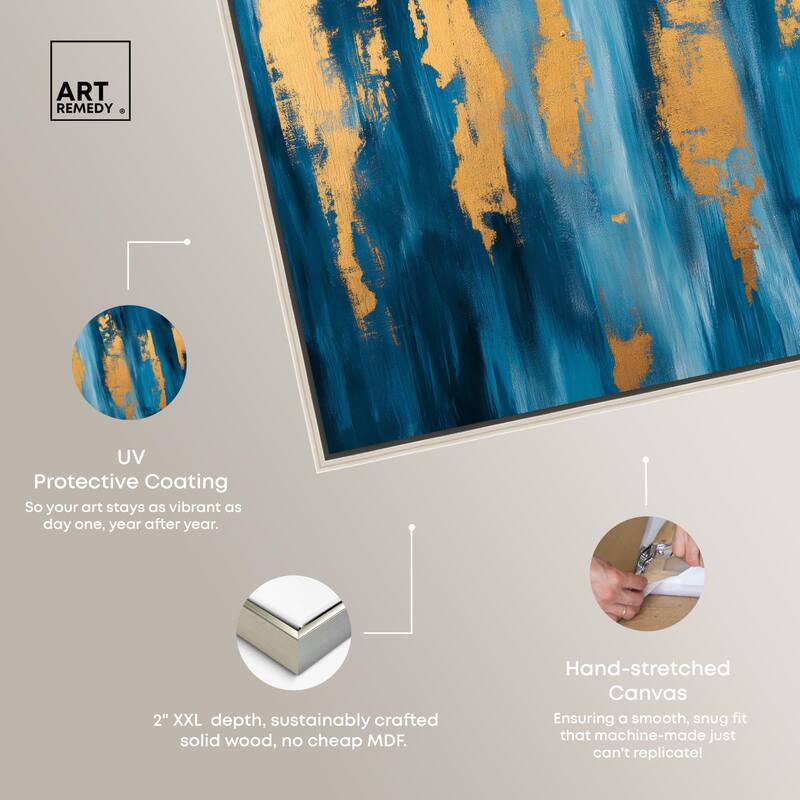 Dark Texture Golden Touch II Canvas by Art Remedy