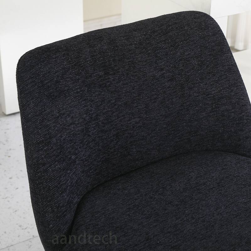 2PCS Swivel Linen Metal Legs Bar Stools