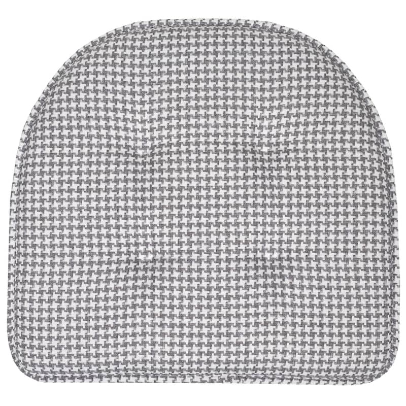 Sweet Home Collection Houndstooth Stitch U-Shaped Memory Foam Chair Cushions 17" x 16"