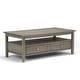 WYNDENHALL Norfolk Wood Transitional Coffee Table - 48 Inches wide ...