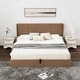 preview thumbnail 49 of 87, Modern Minimalist Upholstered Storage Bed with Lift-Up Platform