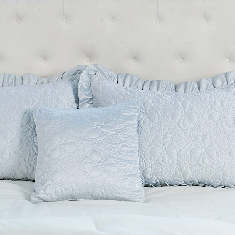 Serent Matte Satin Ruffle Bedspread Set