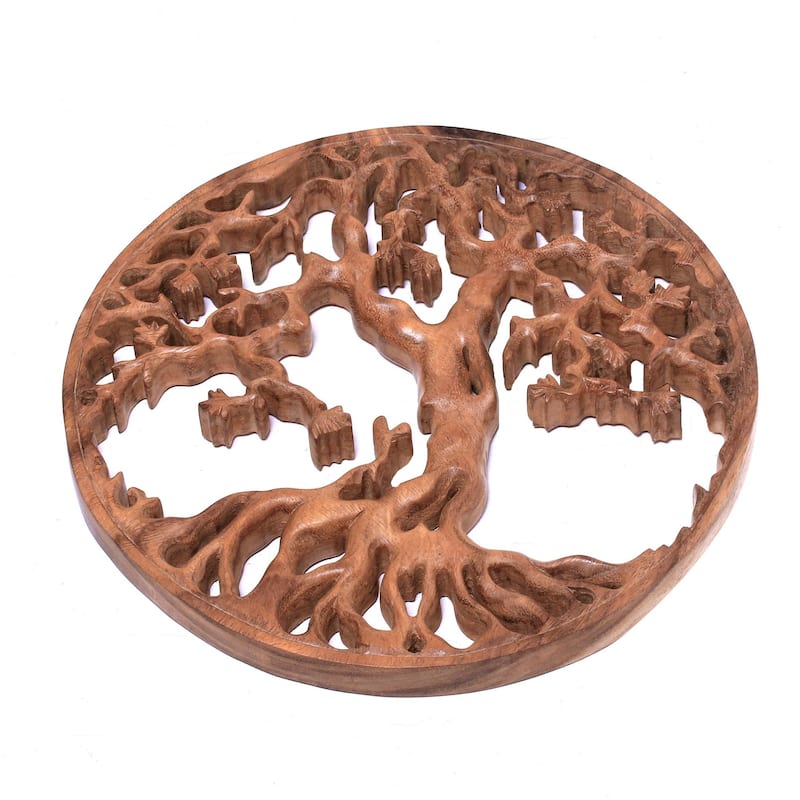 Novica Handmade Trunyan Mystery Wood Relief Panel