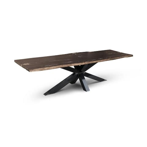 EDDER-UR Dining Table - Rustic Oak/Black