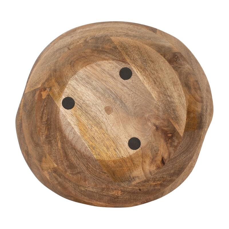 Sagebrook Home Vanilla Wood Bowl Candle, Natural, Wood