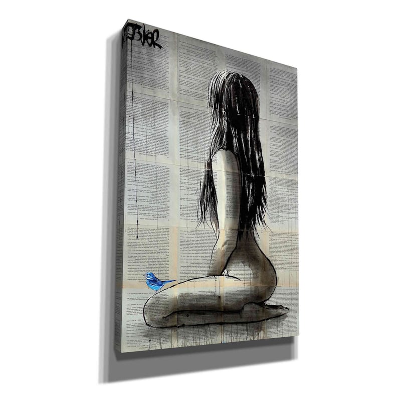 Epic Graffiti 'Bluebird Whisper' by Loui Jover, Canvas Wall Art