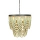 preview thumbnail 45 of 45, 2-Tier Draped Wood Bead Chandelier