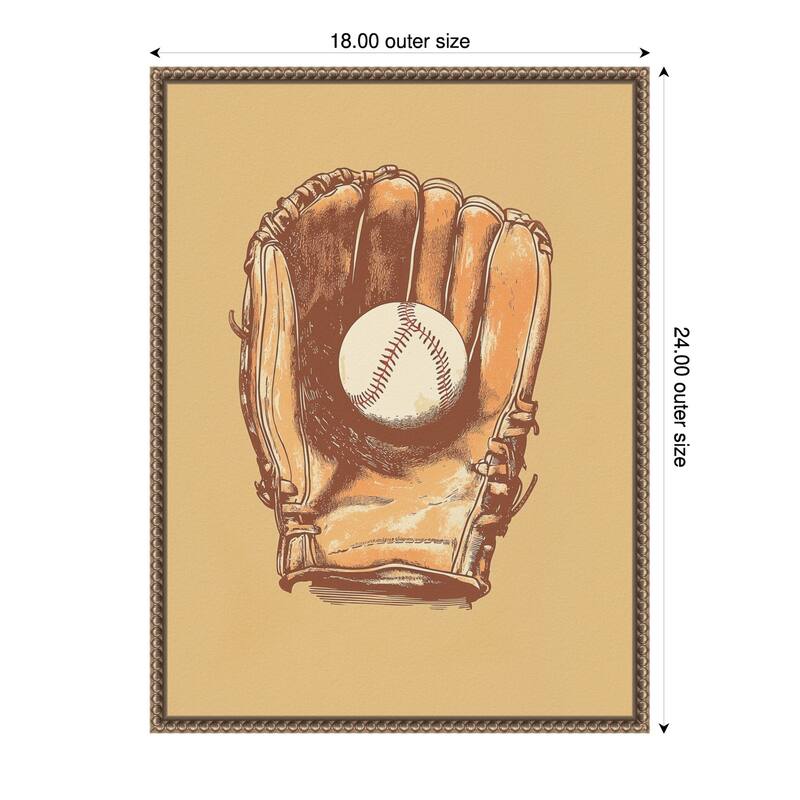 Baseball Glove by Andreas Magnusson (18 x 24 in.), Framed Canvas Wall Art Print