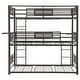 preview thumbnail 19 of 20, Rogen Dark Bronze Metal Frame Triple Bunk Bed