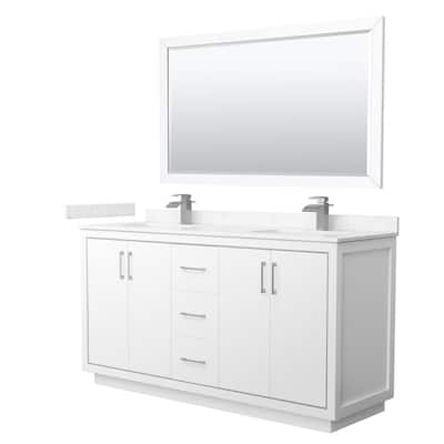 Wyndham Collection WCF1111-66D-VCA-M58 Icon 66" Free Standing Double