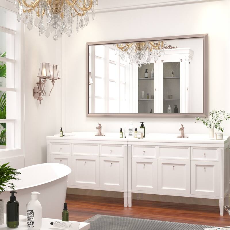Bathroom Mirrors Wall Mounted Rectangle Vanity Cosmetic Makeup Mirror