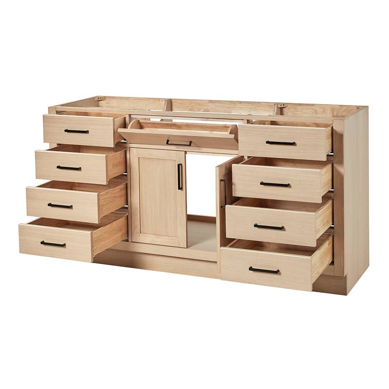 Ariel T066S-BC Hepburn 66" Single Free Standing Vanity Cabinet Only