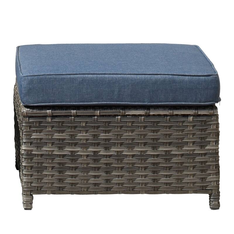 OVIOS 7-Piece Patio Swivel Chair Set with 42" Fire Table