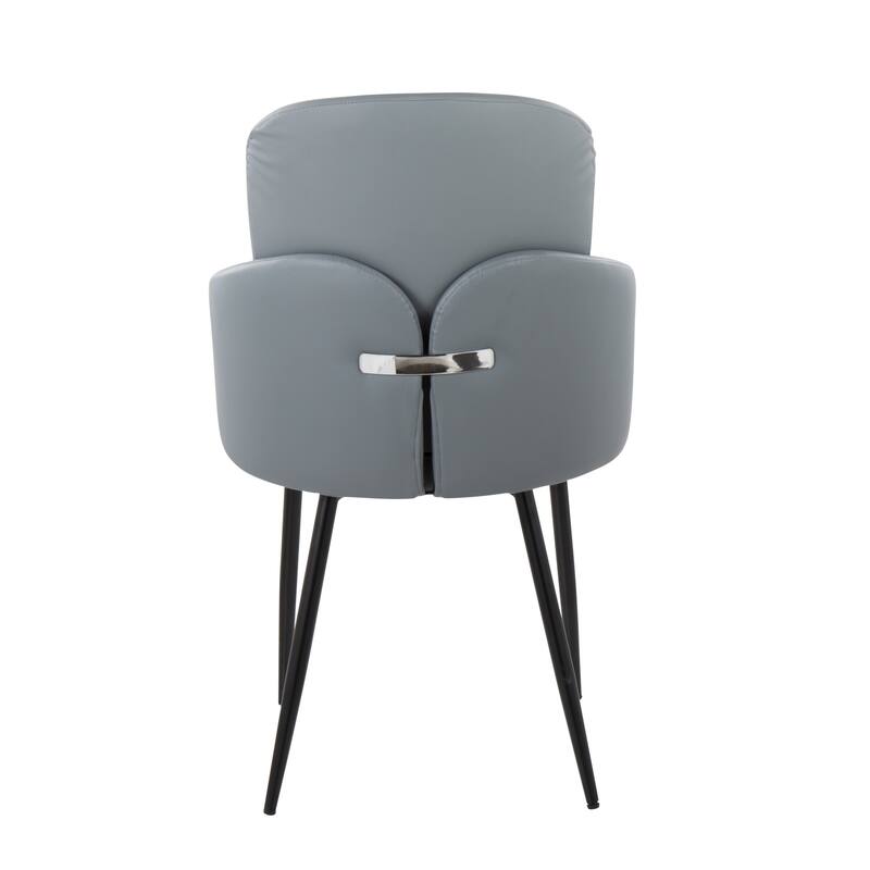 Silver Orchid Dahlia Dining Chair with Metal Legs (Set of 2)