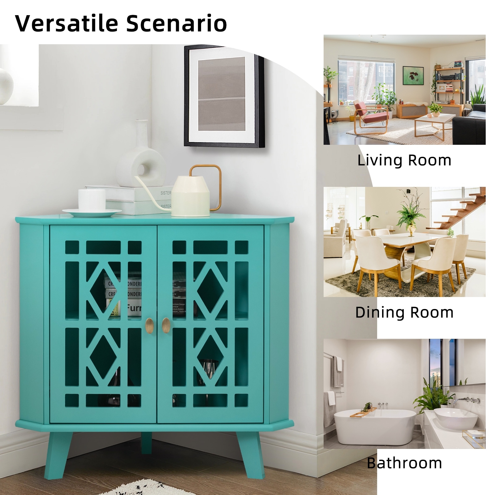 Matheus 2 door shop accent cabinet