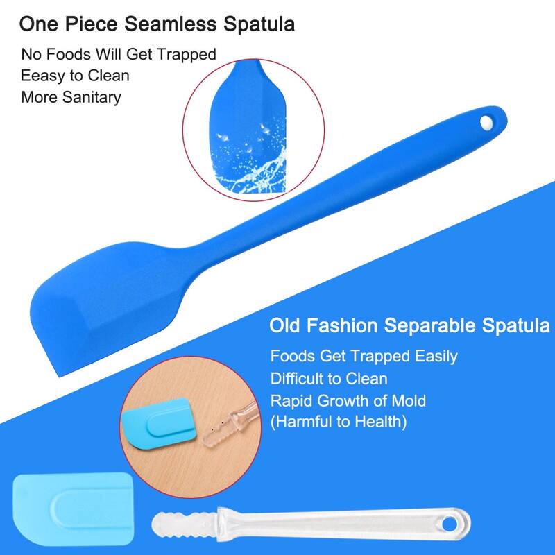 Silicone Spatula Heat Resistant Turner Jar Scraper Non Stick Spatula - 1pcs