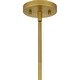preview thumbnail 5 of 3, Jansen 1-Light Brushed Gold Pendant Light