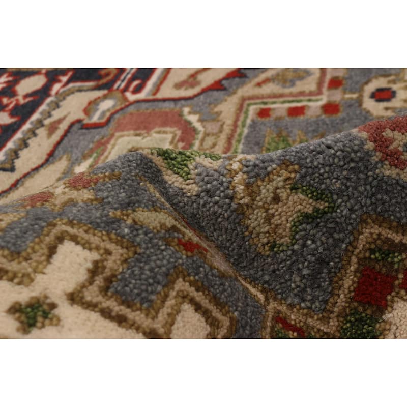 ECARPETGALLERY Hand-knotted Serapi Heritage Dark Grey Wool Rug - 8'0 x 9'10
