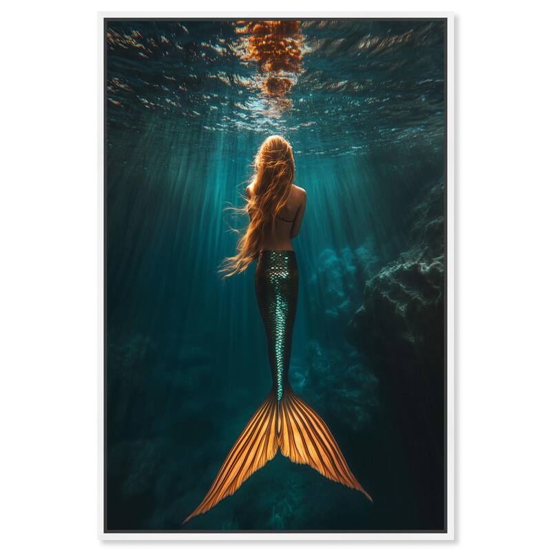 Mermaid Day Canvas by Art Remedy - White - 20" x 30"
