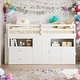 preview thumbnail 1 of 14, Elegant design Space-saving Multi-Functional Children's Bed With 4 Big Drawers Underneath The Loft Bed White
