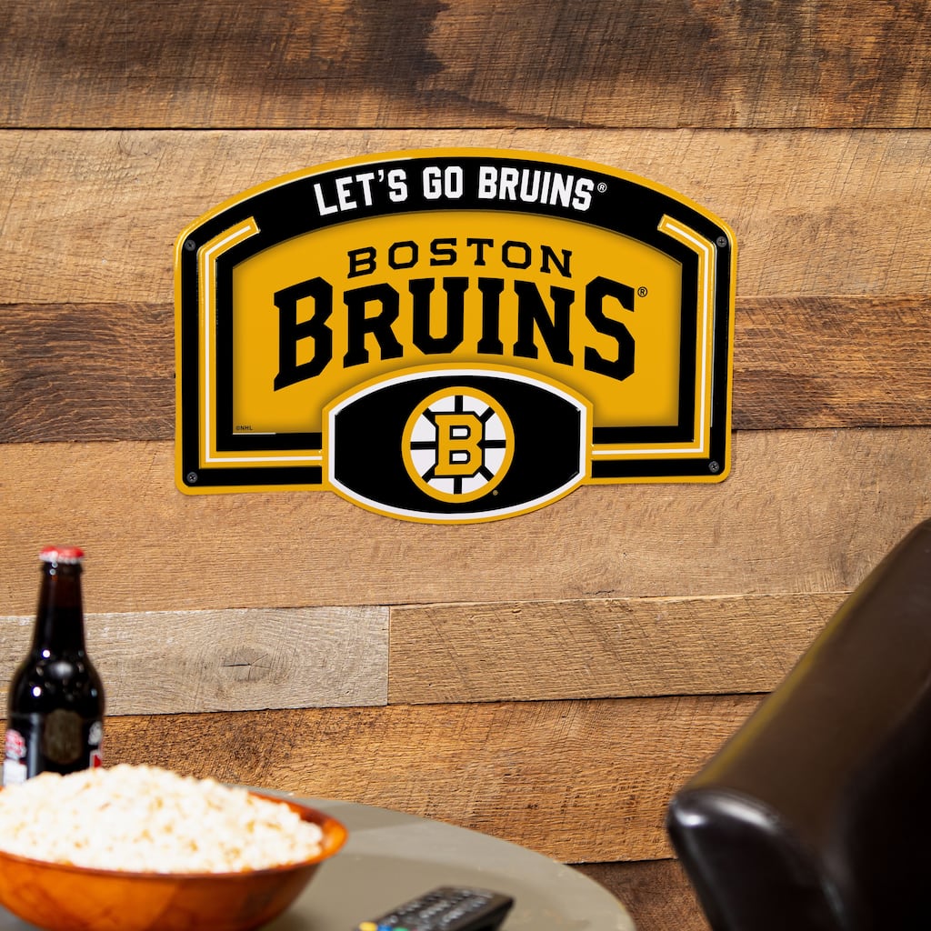 Boston Bruins Embossed Steel Wall Sign, 11" x 17"