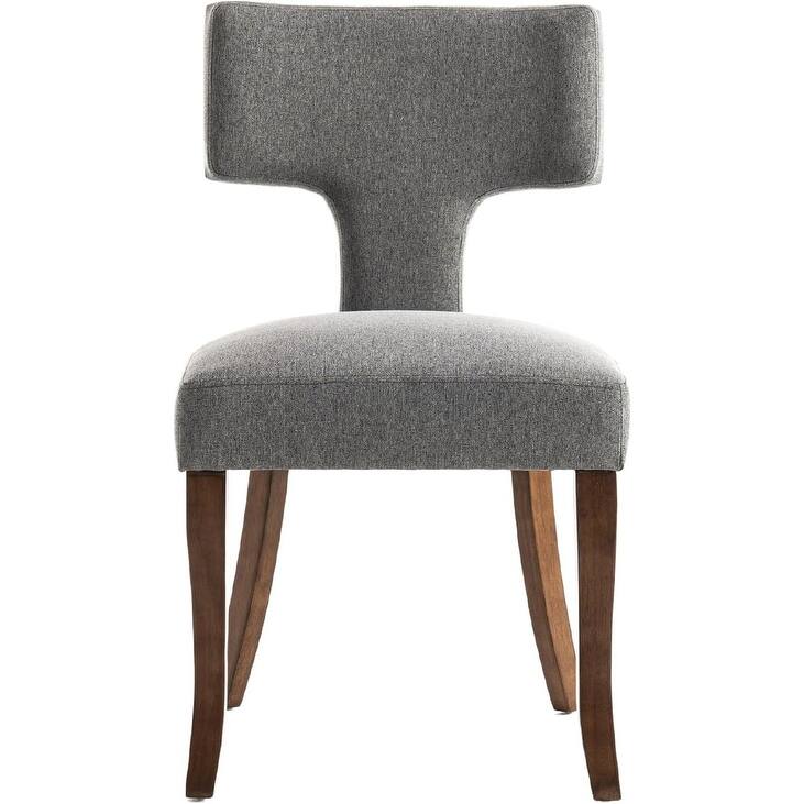 Upholstered Mordern Design T Back Dining Side Chair- Set of 2