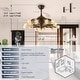 preview thumbnail 5 of 19, 48 Inch Retractable Clear 4-Blade Modern Sputnik Ceiling Fans with Light (excl.bulb) Luxury Chandelier