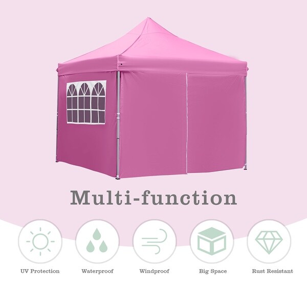 Zenova 10'x10' Pop up Canopy Tents with 4 Sidewalls Portable Zenova 10'x10' Pop up Canopy Tents with 4 Sidewalls Portable
