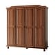 preview thumbnail 7 of 18, Palace Imports 100% Solid Wood Kyle 4-Door Wardrobe Armoire with Solid Wood or Mirrored Doors
