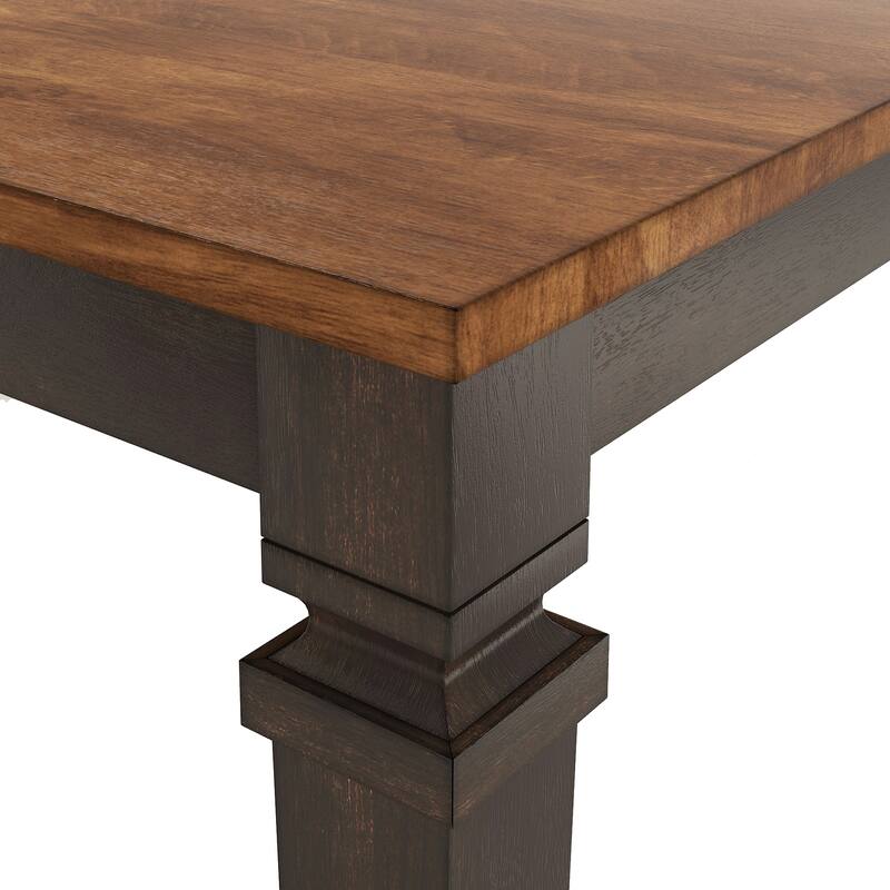 Vikos Solid Wood 48-65.7" Extendable Counter Height Dining Table