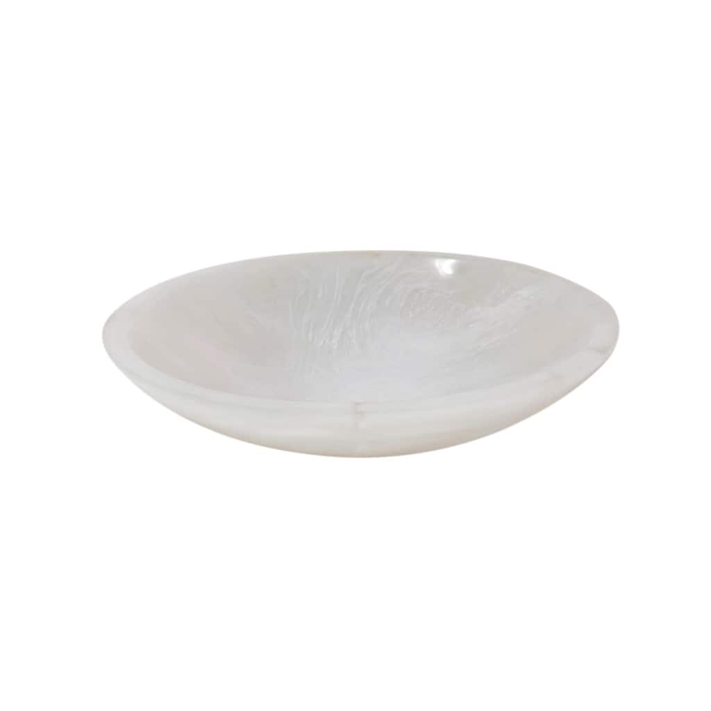 White Resin Salad Bowl Dia 12.40" - White